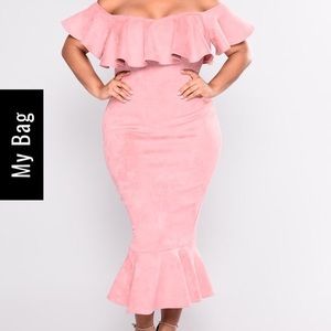 Fashion Nova Aliana Suede Dress